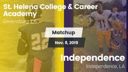 Matchup: St. Helena vs. Independence  2019