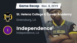 Recap: St. Helena College & Career Academy vs. Independence  2019