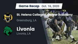 Recap: St. Helena College & Career Academy vs. Livonia  2020