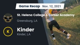 Recap: St. Helena College & Career Academy vs. Kinder  2021