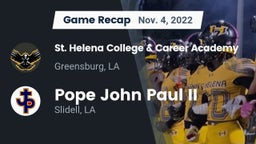 Recap: St. Helena College & Career Academy vs. Pope John Paul II 2022