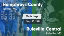 Matchup: Humphreys County vs. Ruleville Central  2016