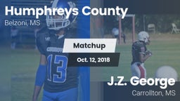 Matchup: Humphreys County vs. J.Z. George  2018