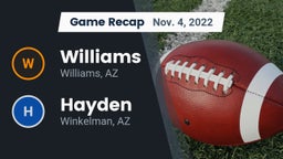 Recap: Williams  vs. Hayden  2022