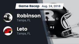 Recap: Robinson  vs. Leto  2018
