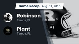 Recap: Robinson  vs. Plant  2018