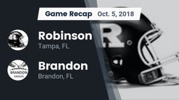 Recap: Robinson  vs. Brandon  2018