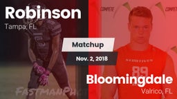 Matchup: Robinson vs. Bloomingdale  2018
