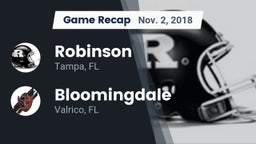 Recap: Robinson  vs. Bloomingdale  2018