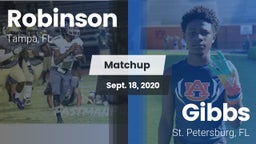 Matchup: Robinson vs. Gibbs  2020