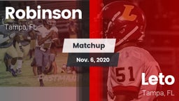 Matchup: Robinson vs. Leto  2020