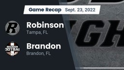 Recap: Robinson  vs. Brandon  2022