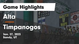 Alta  vs Timpanogos  Game Highlights - Jan. 27, 2023