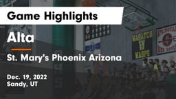 Alta  vs St. Mary's Phoenix Arizona Game Highlights - Dec. 19, 2022