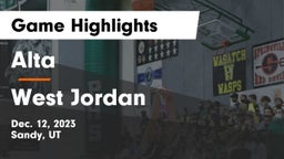 Alta  vs West Jordan  Game Highlights - Dec. 12, 2023