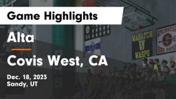 Alta  vs Covis West, CA Game Highlights - Dec. 18, 2023