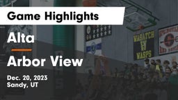 Alta  vs Arbor View  Game Highlights - Dec. 20, 2023