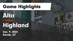 Alta  vs Highland  Game Highlights - Jan. 9, 2024