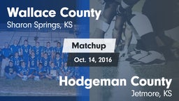 Matchup: Wallace County vs. Hodgeman County  2016