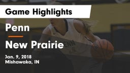 Penn  vs New Prairie  Game Highlights - Jan. 9, 2018