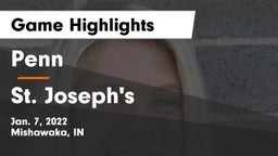 Penn  vs St. Joseph's  Game Highlights - Jan. 7, 2022