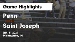 Penn  vs Saint Joseph  Game Highlights - Jan. 5, 2024