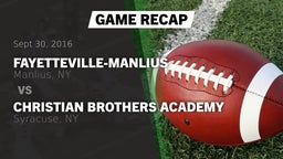 Recap: Fayetteville-Manlius  vs. Christian Brothers Academy  2016