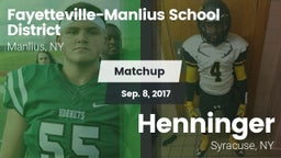 Matchup: Fayetteville-Manlius vs. Henninger  2017