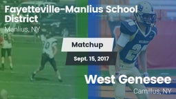 Matchup: Fayetteville-Manlius vs. West Genesee  2017