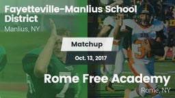 Matchup: Fayetteville-Manlius vs. Rome Free Academy  2017