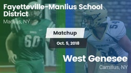 Matchup: Fayetteville-Manlius vs. West Genesee  2018