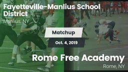 Matchup: Fayetteville-Manlius vs. Rome Free Academy  2019
