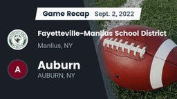 Recap: Fayetteville-Manlius School District  vs. Auburn  2022