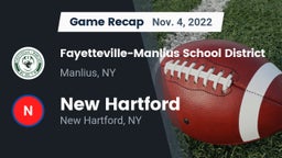 Recap: Fayetteville-Manlius School District  vs. New Hartford  2022