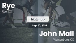 Matchup: Rye vs. John Mall  2016