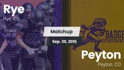Matchup: Rye vs. Peyton  2016