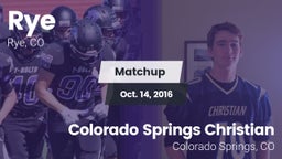 Matchup: Rye vs. Colorado Springs Christian  2016