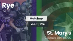 Matchup: Rye vs. St. Mary's  2016