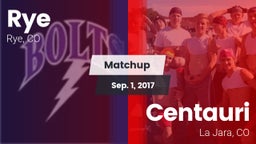 Matchup: Rye vs. Centauri  2017
