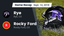 Recap: Rye  vs. Rocky Ford  2018