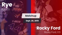 Matchup: Rye vs. Rocky Ford  2019