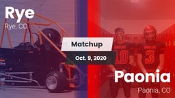Matchup: Rye vs. Paonia  2020