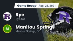 Recap: Rye  vs. Manitou Springs  2021