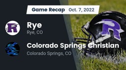 Recap: Rye  vs. Colorado Springs Christian  2022