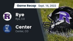 Recap: Rye  vs. Center  2022
