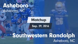 Matchup: Asheboro vs. Southwestern Randolph  2016