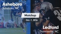 Matchup: Asheboro vs. Ledford  2016