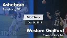 Matchup: Asheboro vs. Western Guilford  2016