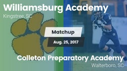 Matchup: Williamsburg Academy vs. Colleton Preparatory Academy 2017