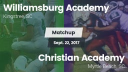 Matchup: Williamsburg Academy vs. Christian Academy  2017